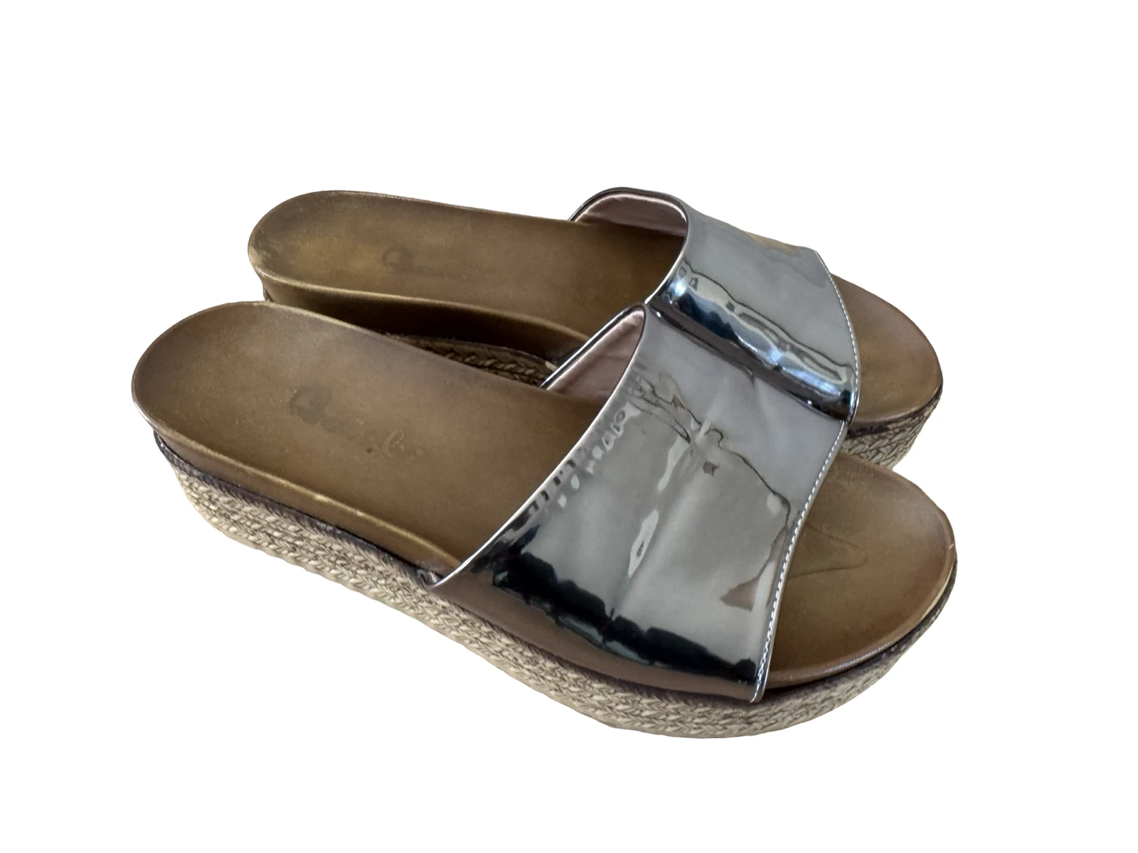Bambi plateau slippers metallic taupe maat 37 – photo 5